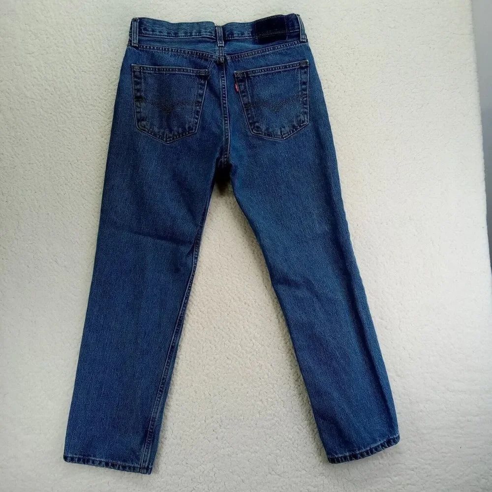 Levis 516 Jeans Mens 32x30 Slim Straight‎ Cotton Denim Medium Wash